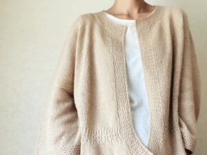 TIMILAI  a soft, light and versatile cardigan  in Dry Desert Camel by Kouvive