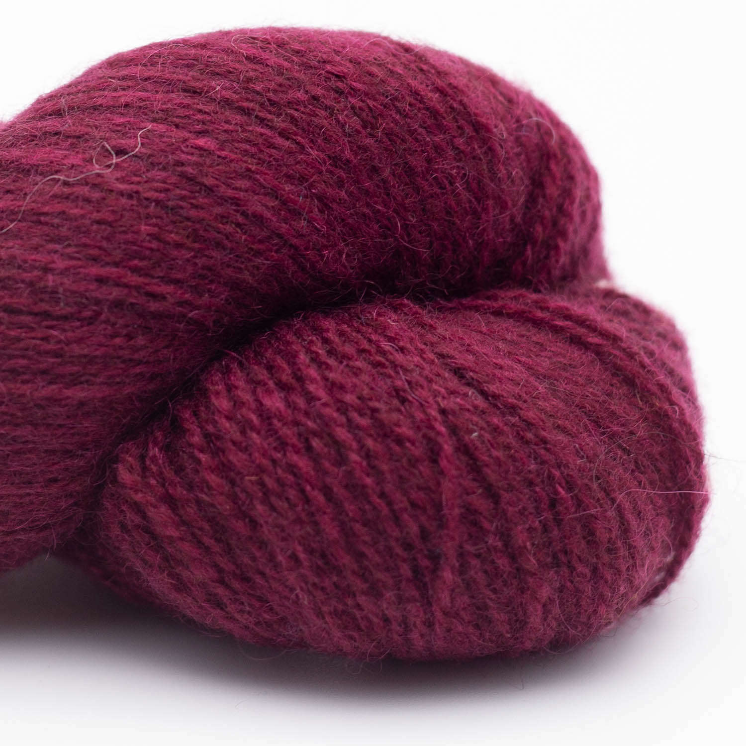 Wine Red - handspun and handdyed wool yarn