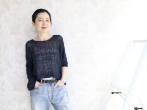 Banana and Sheep sweater (Banana yarn version) designed by Eri
