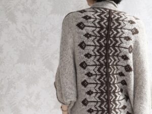 Winter garden Cardigan in High Mountain Yak by Eri