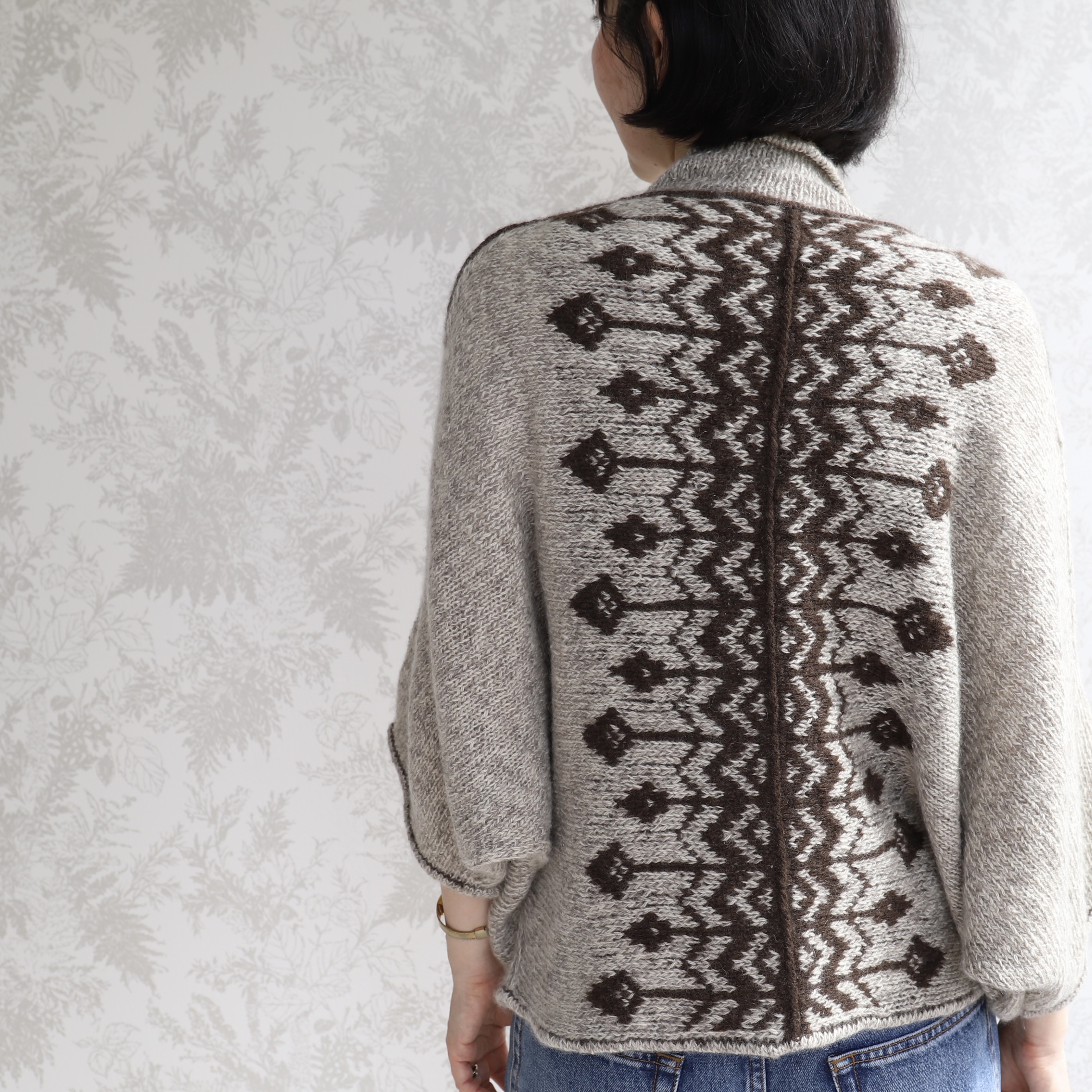 Winter garden Cardigan in High Mountain Yak by Eri