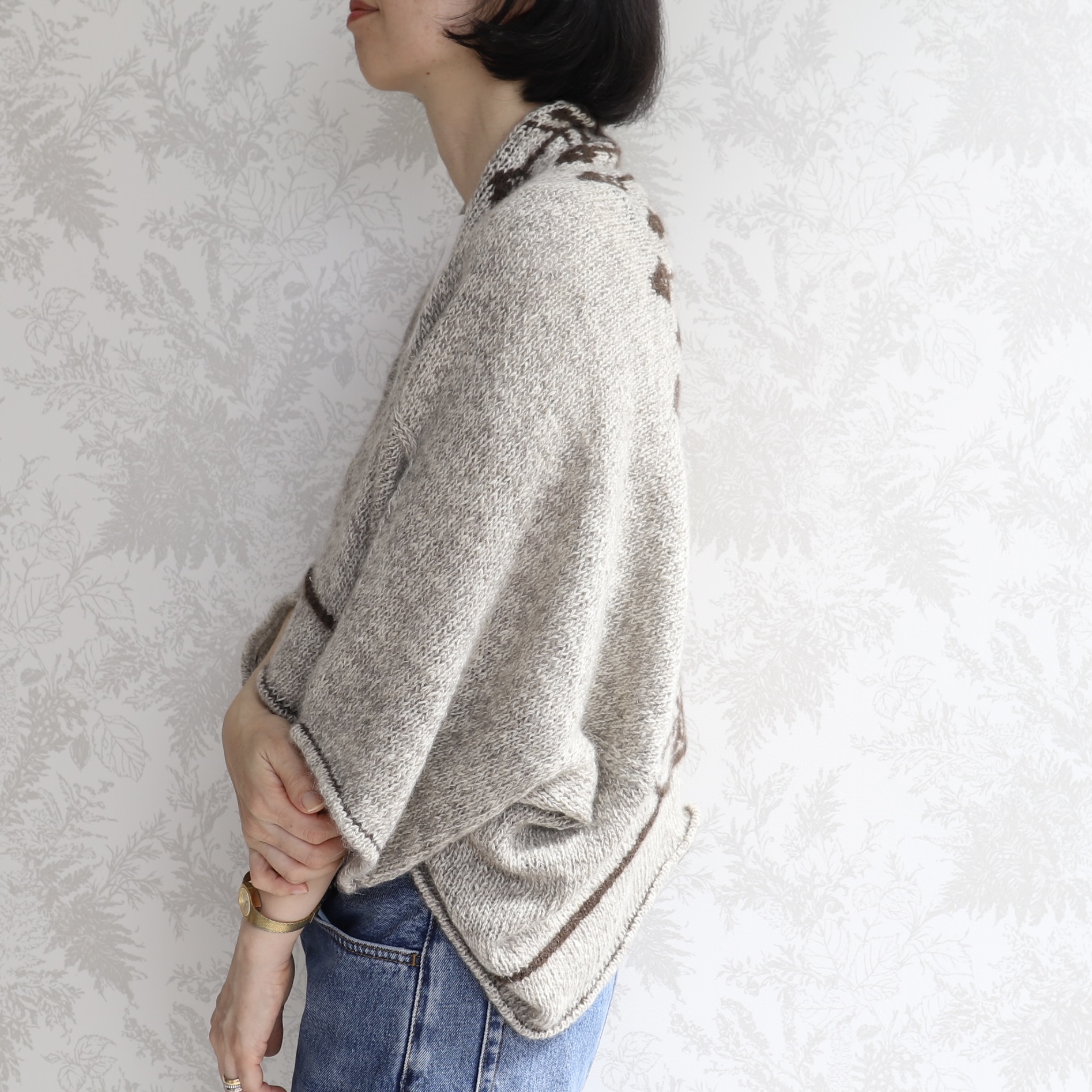 Winter garden Cardigan in High Mountain Yak by Eri - Image 3