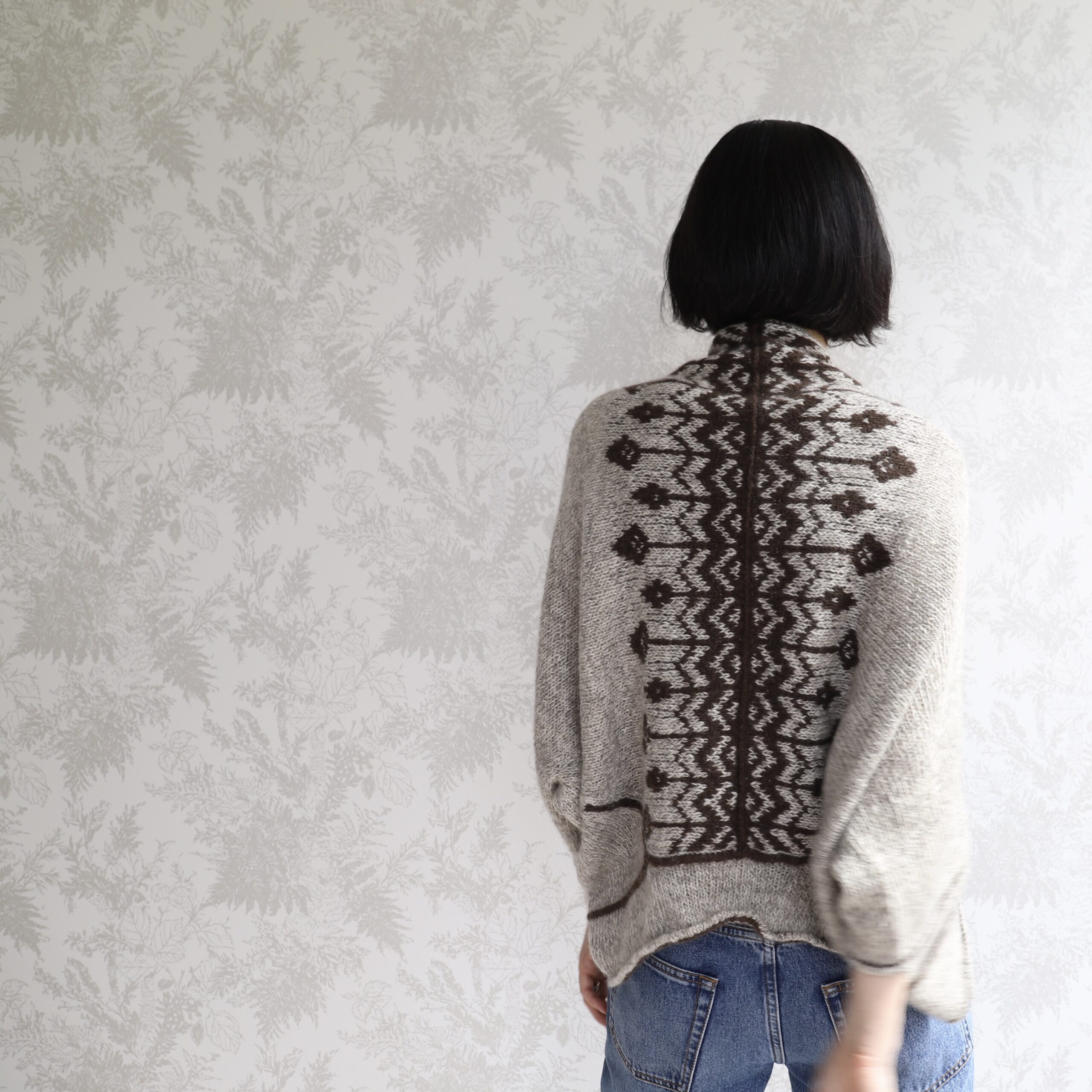 Winter garden Cardigan in High Mountain Yak by Eri - Image 2